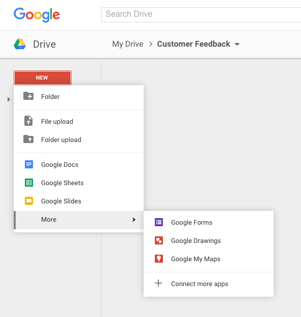 Create a new Google Form